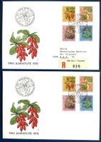 1976 Pro  Juventute FDC / 1 x -R - 1x ohne Adresse
