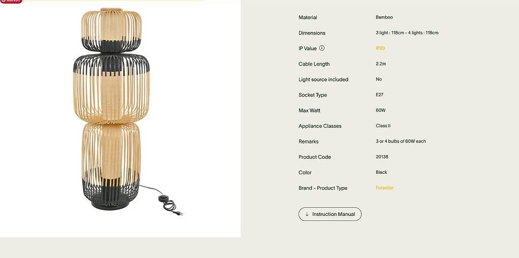 Lampen: Bamboo Totem Lampe von Forestier – Gebraucht aus Zürich von Lillybelle15 2