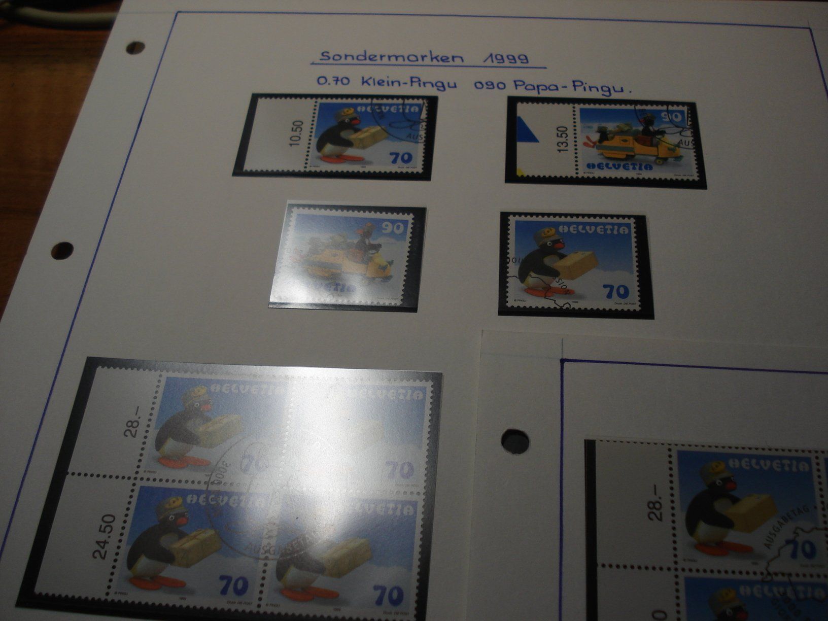 Tutti i francobolli: Set Pingu-Marken o und auf Brief – Usato da Niederwil AG venduto da morostahu 1