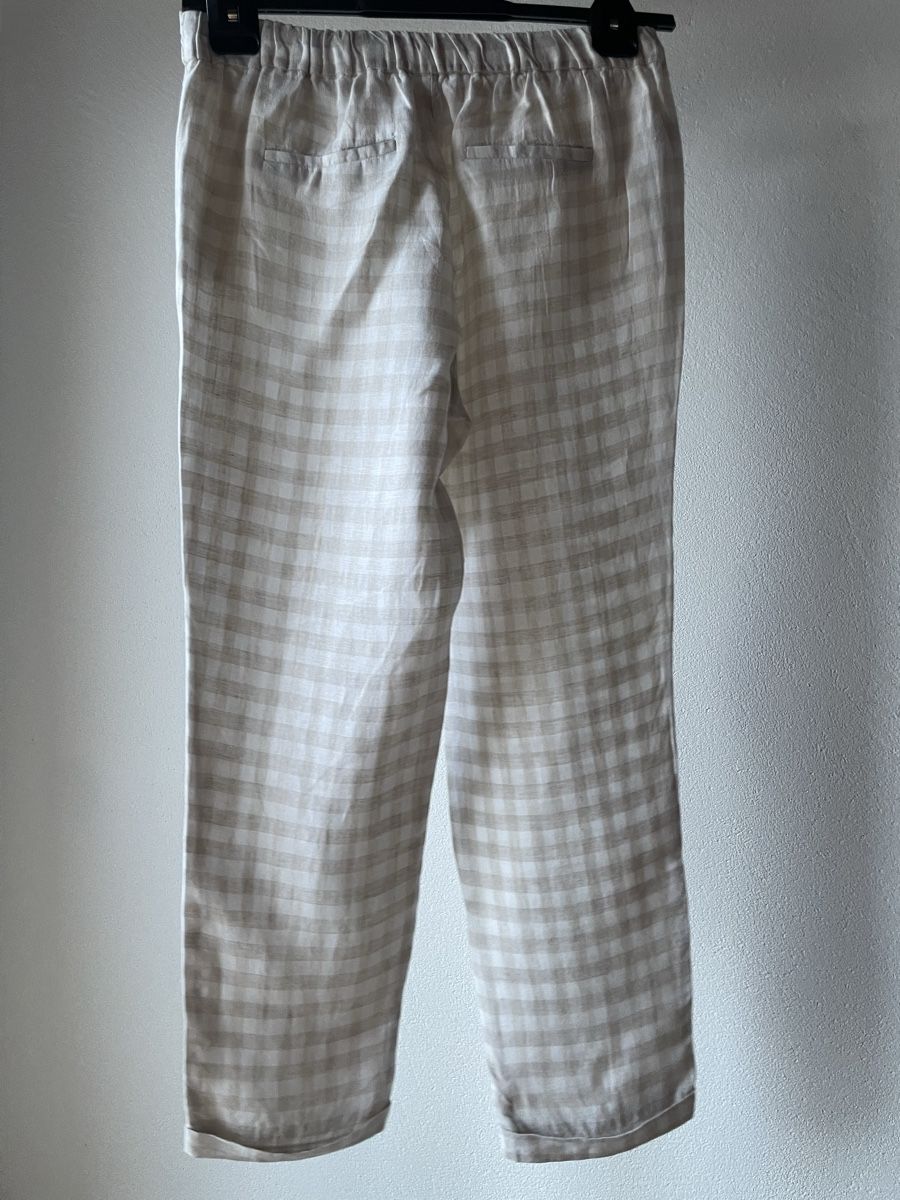 Mango Pantaloni: MANGO Karierte Leinenhose mit Gürtel Gr. M – Usato da St. Moritz venduto da hdj_dd7v 1
