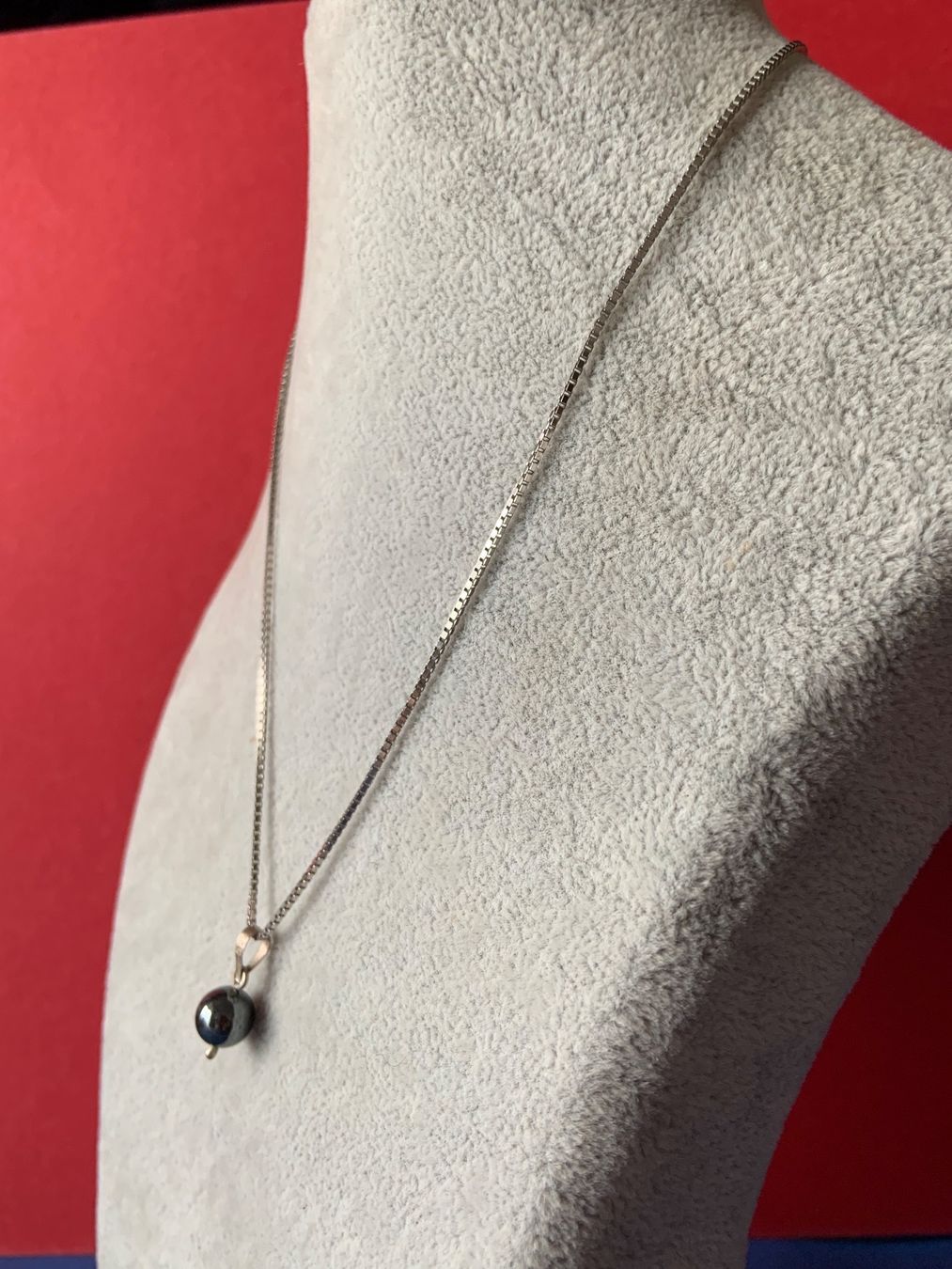 Pendentifs: Venezianerkette + Hämatit Kugel (38cm) – D'occasion à Dittingen par Bijoubelle 4