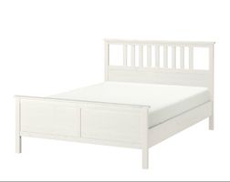 letto IKEA bianco + materasso ibrido rigido 160x200 cm