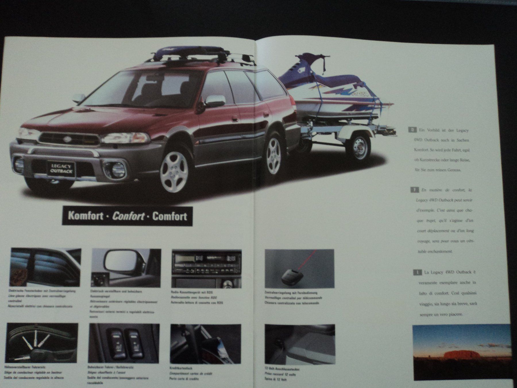 Subaru Documenti: Prospekt Subaru Legacy 4WD Outback 1997 – Usato da Schwarzenburg venduto da modelCARama 6