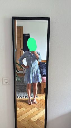 Leinenkleid mit Zitronen (M)