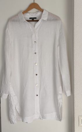 Esprit Leinenbluse Weiss Gr. 42 