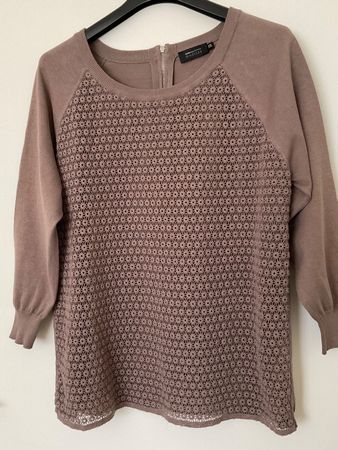 MODISSA 55% Seide 45% BW Pullover Gr XXL Taupe