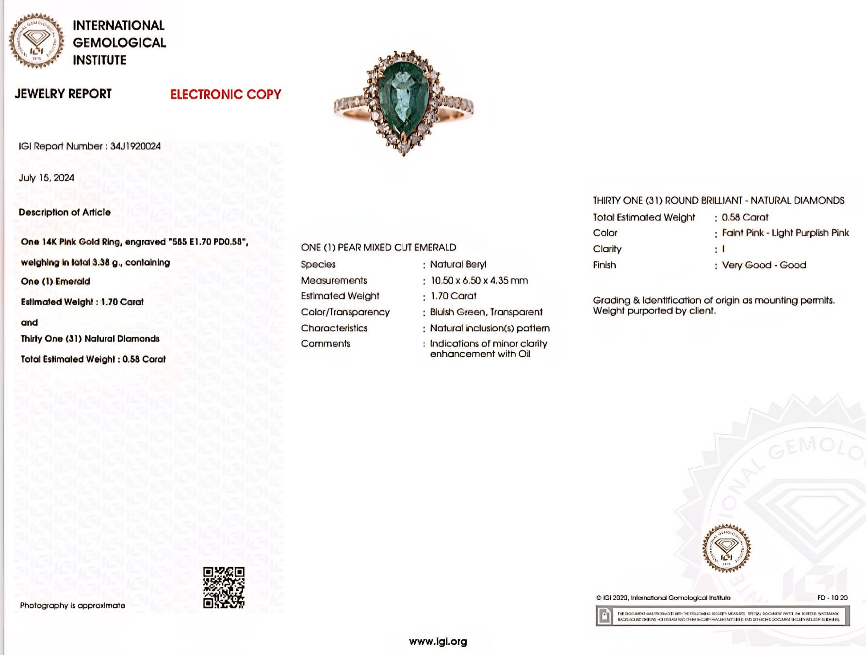 Anelli: Smaragd-Ring 14k Roségold 1,70ct – Nuovo e nell'imballaggio originale da Illnau venduto da Juwelier_Mahler_GmbH 4