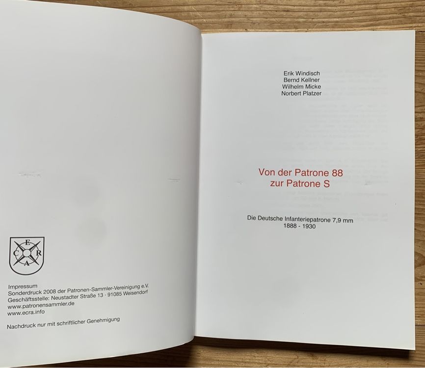 Buch Von der Patrone 88 zur Patrone S 2