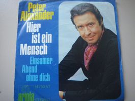 Vinyl-Single Peter Alexander - Hier ist ein Mensch