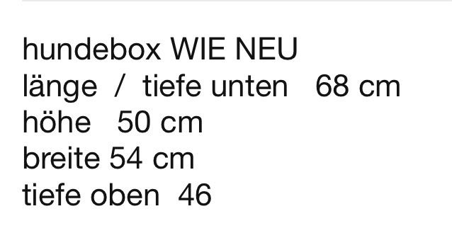 Gabbie, trasporto & Sicurezza: hundebox / transport box auto – Usato da adliswil venduto da PRELOVED_ 3