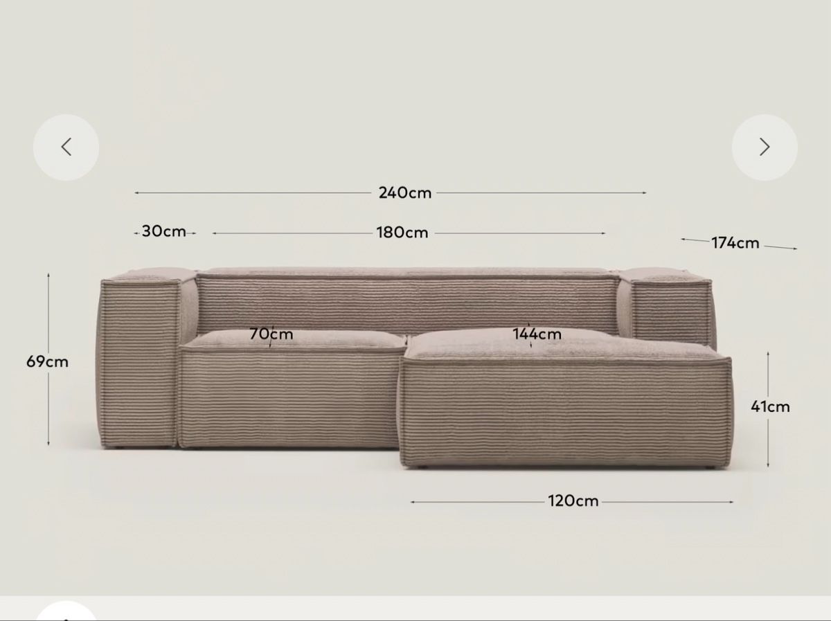 Divani: Kave Home Block sofa + 2 cushions – Nuovo (secondo la descrizione) da Basel venduto da alb_989f 1