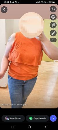 Mango Top in Orange, Grösse M  wie neu