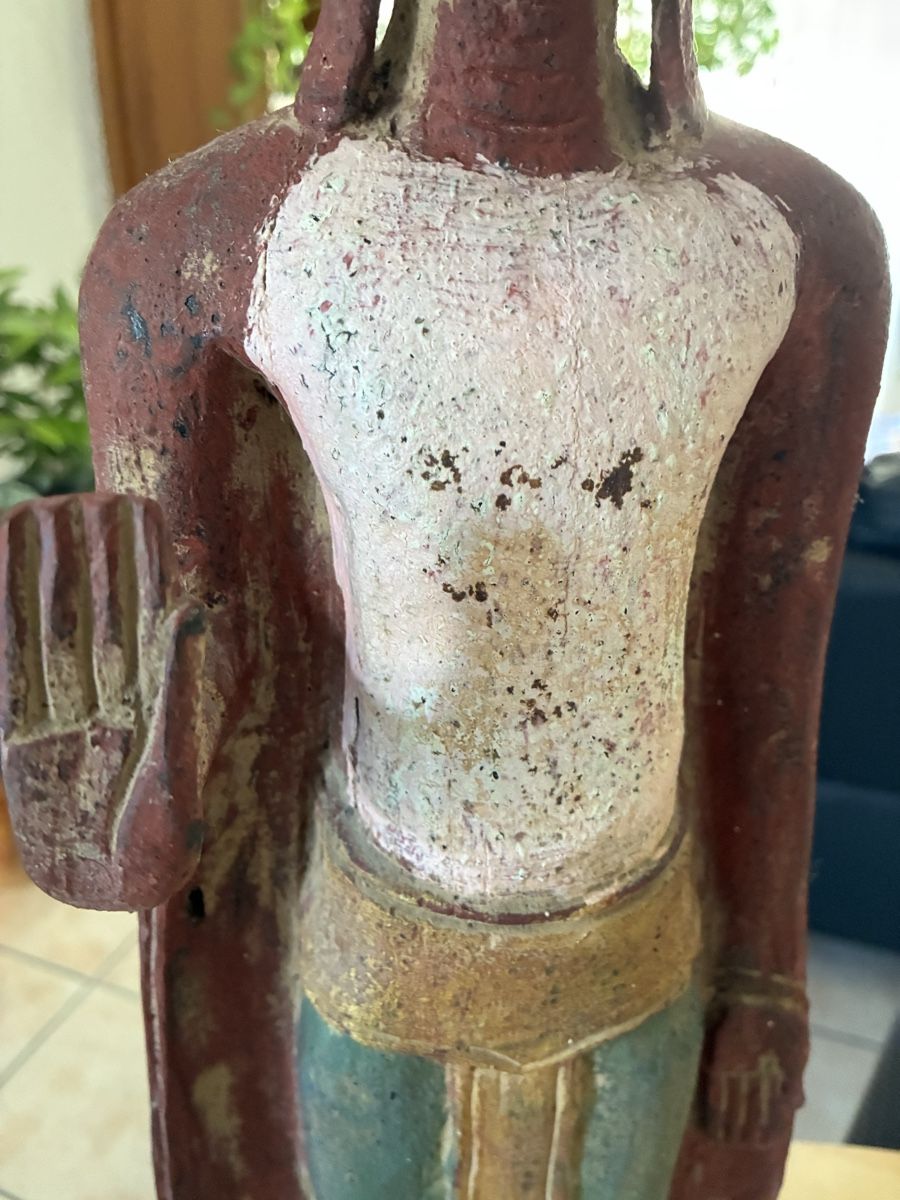 Sculture & Statue: Bouddha kmer du Cambodge en tek – Usato da St-Aubin-Sauges venduto da asianart 5