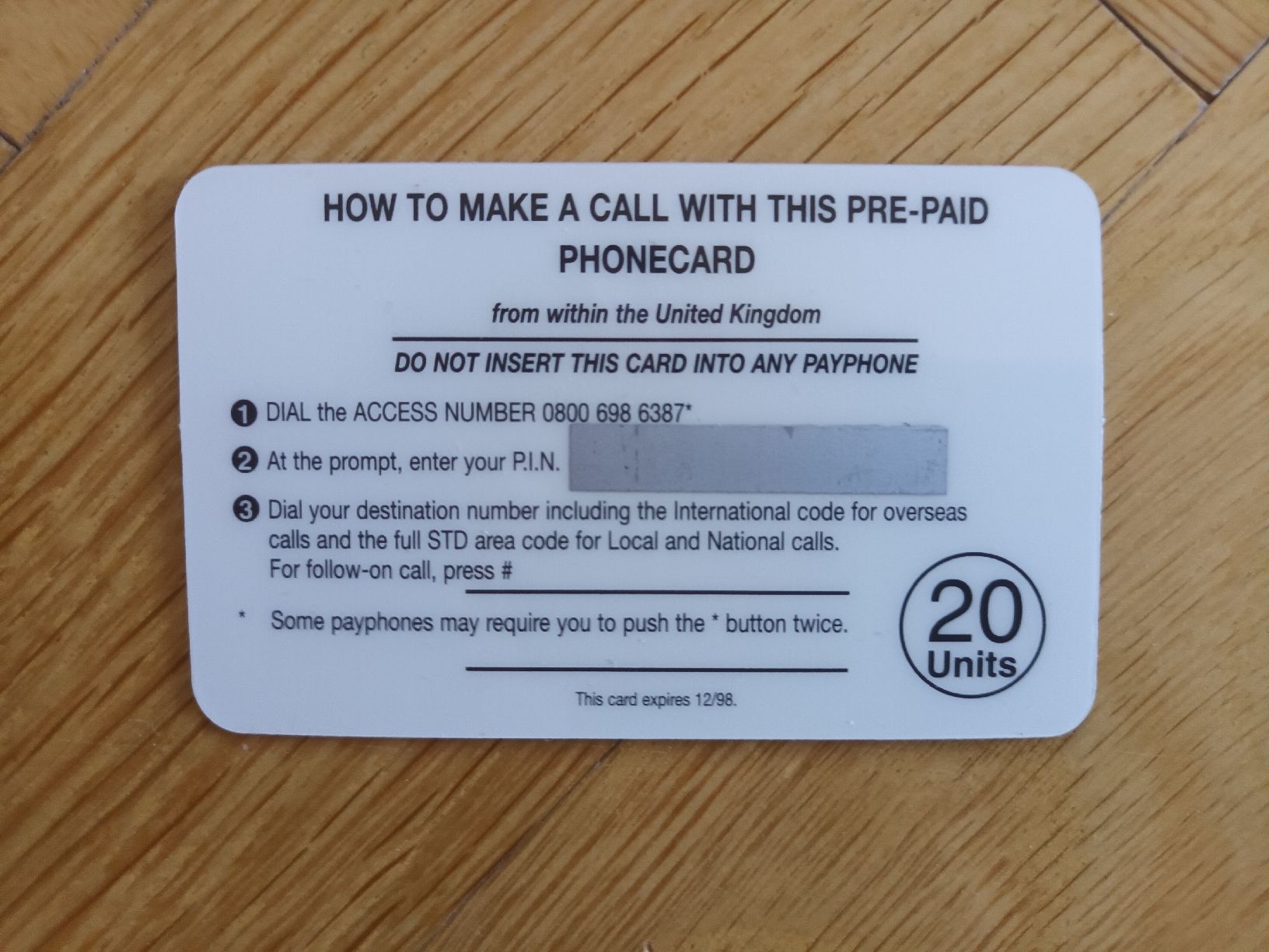 Schede telefoniche: Telefonkarte England – Nuovo (secondo la descrizione) da kriens venduto da ole-norge 2