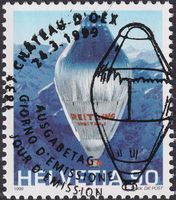 1999, erste Ballon Weltumrundung, Nr.971 mit ET-Vollstempel
