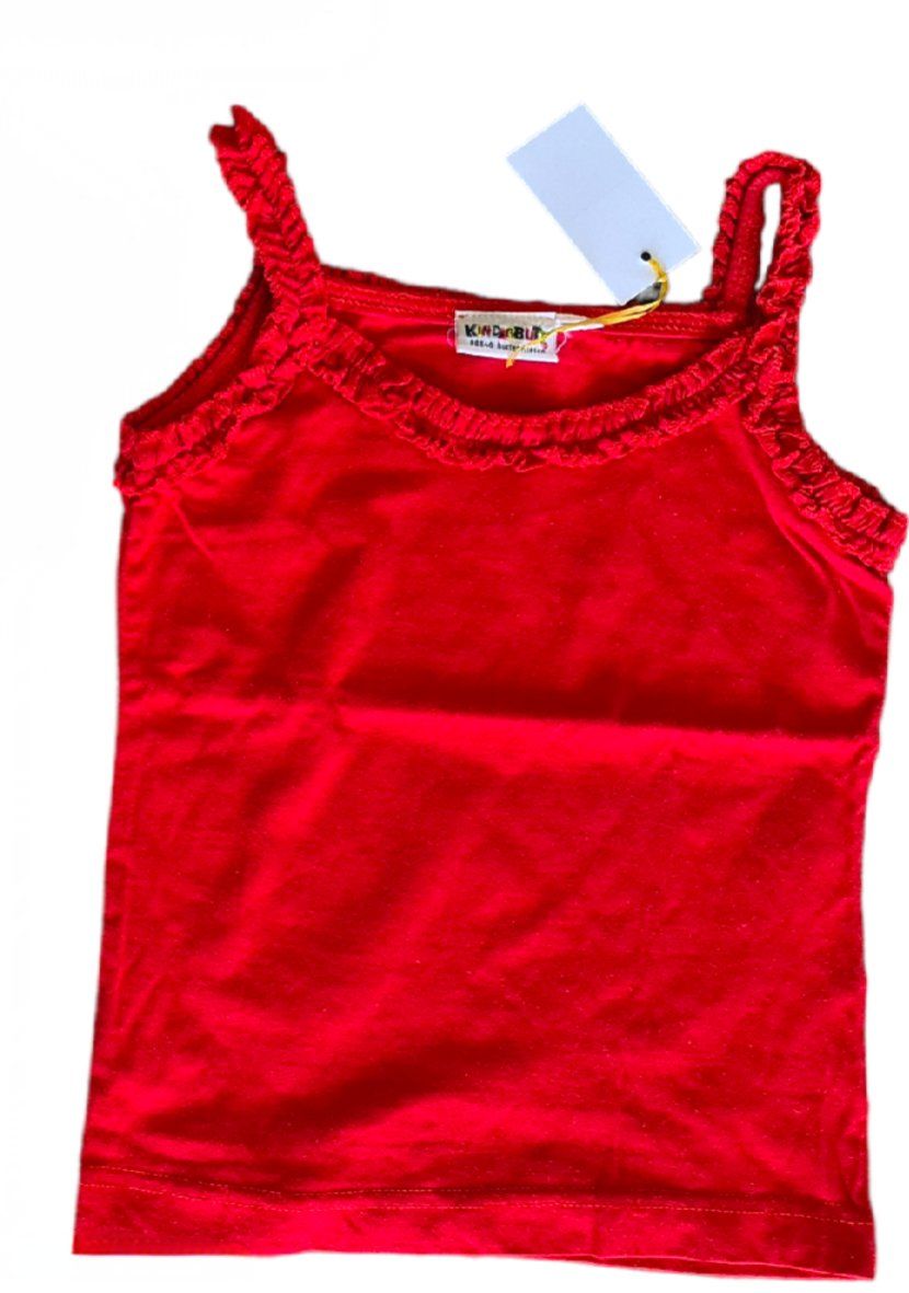 Camicette, T-shirt & Top: Rotes Sommer-Top mit Rüschen, Grösse 98/104 – Usato da Meggen venduto da everydaysale