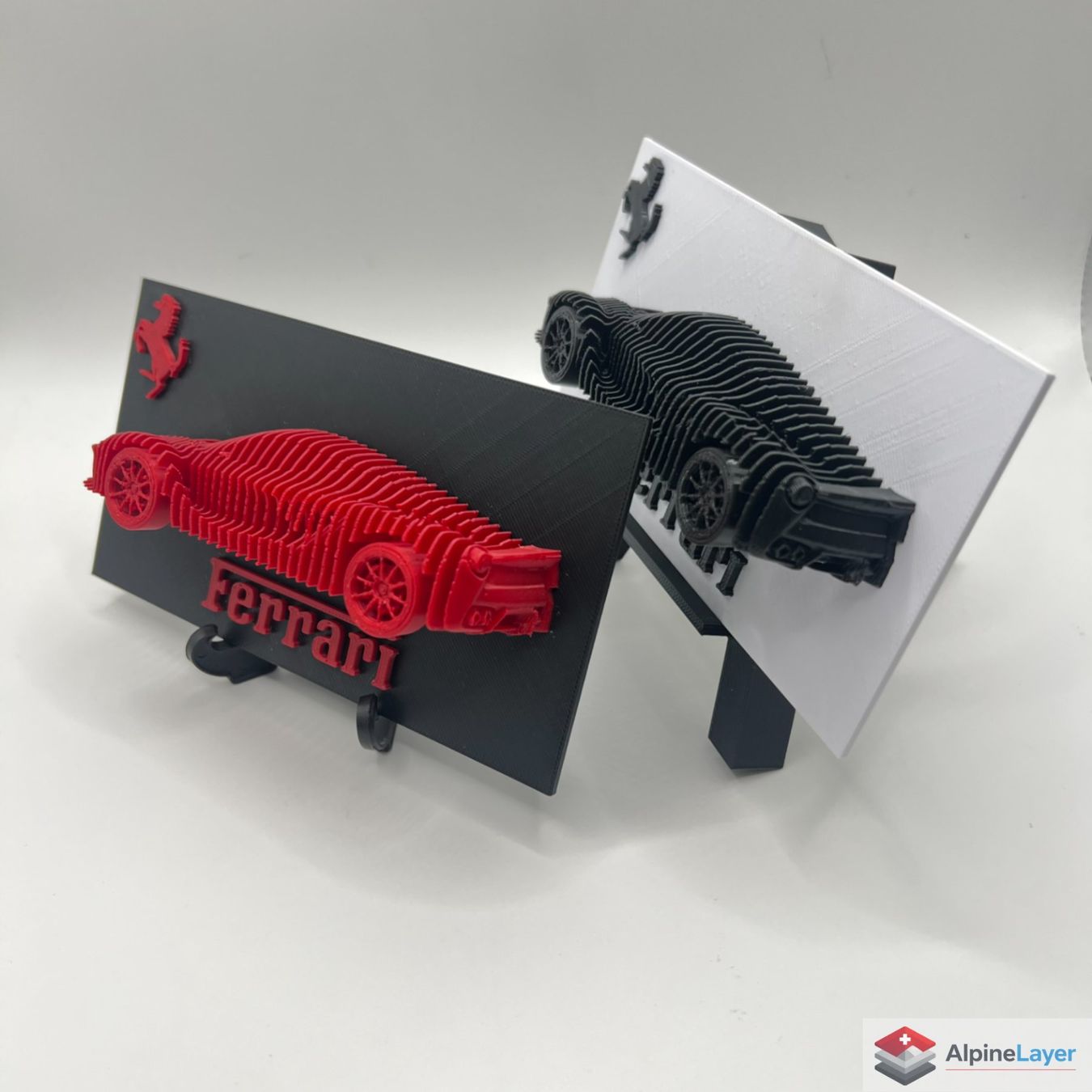 Statuette: LaFerrari Layered Sculpture 3D Printed Red Black – Nuovo (secondo la descrizione) da Losone venduto da AlpineLayer 8