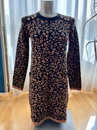 Vicolo Leopard Print Dress,  golden Buttons!