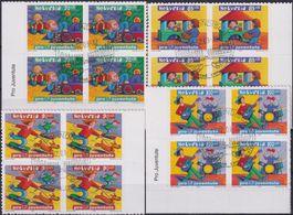 2003, Pro JUVENTUTE J369B-J372B Viererblöcke-O. Kat: 192.-+