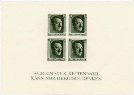 Tutti i francobolli: Deutsches Reich Block 8 postfrisch – Nuovo (secondo la descrizione) da Heerbrugg venduto da Swissphila