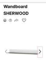 2 Wandboard Sherwood, Pinie Weiss/Anthrazit, 160x30x22cm