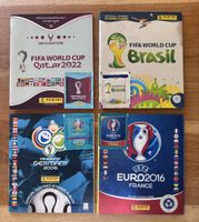4x Panini Album leer, WM 2022, WM 2014, WM 2006, EM 2016