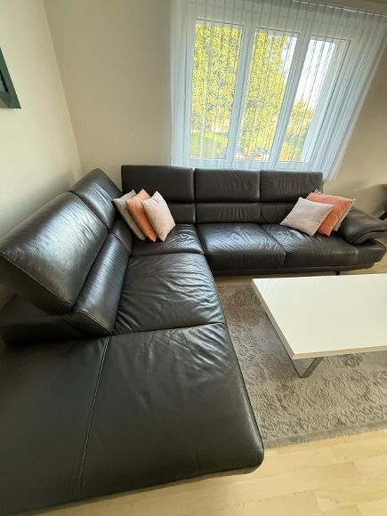 Divani: Ecksofa Leder schwarz – Usato da Zürich venduto da bergacker 1