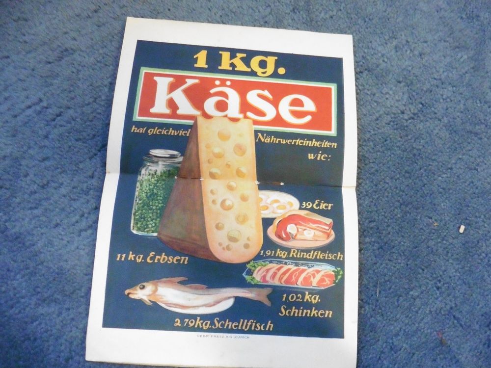 Schweizer-Käse,Werbe-Grafik,Konserven,Schinken,Künstler | Kaufen auf ...