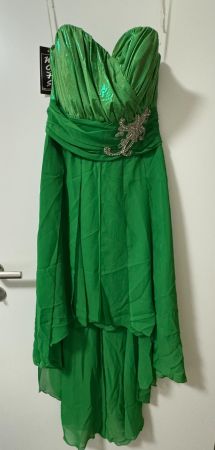 Elegantes Abendkleid Smaragdgrün Gr. 36
