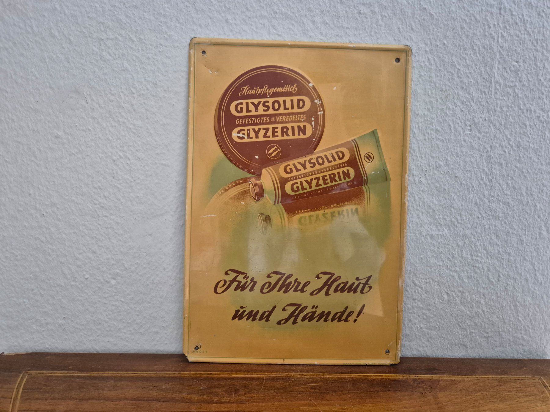 Schilder: Altes Blechschild Glysolid Glyzerin Vintage Schild Blech – Gebraucht aus Neuhausen von rraayy