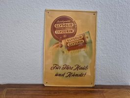 Altes Blechschild Glysolid Glyzerin Vintage Schild Blech