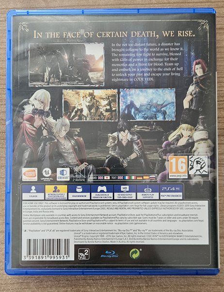Sony Spiele: Code Vein – Gebraucht aus Winterthur von Men_in_black 1