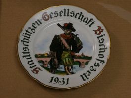 Teller Bischofszell 1931 Standschützen Langenthal Militär