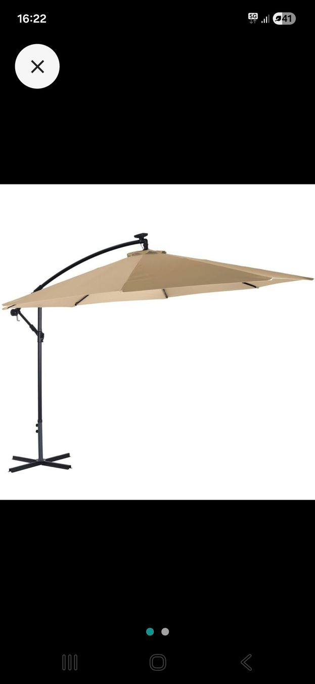 Sonnenschirme: Sonnenschirm mit LED – Neu (gemäss Beschreibung) aus Hoffeld von sunshineof4