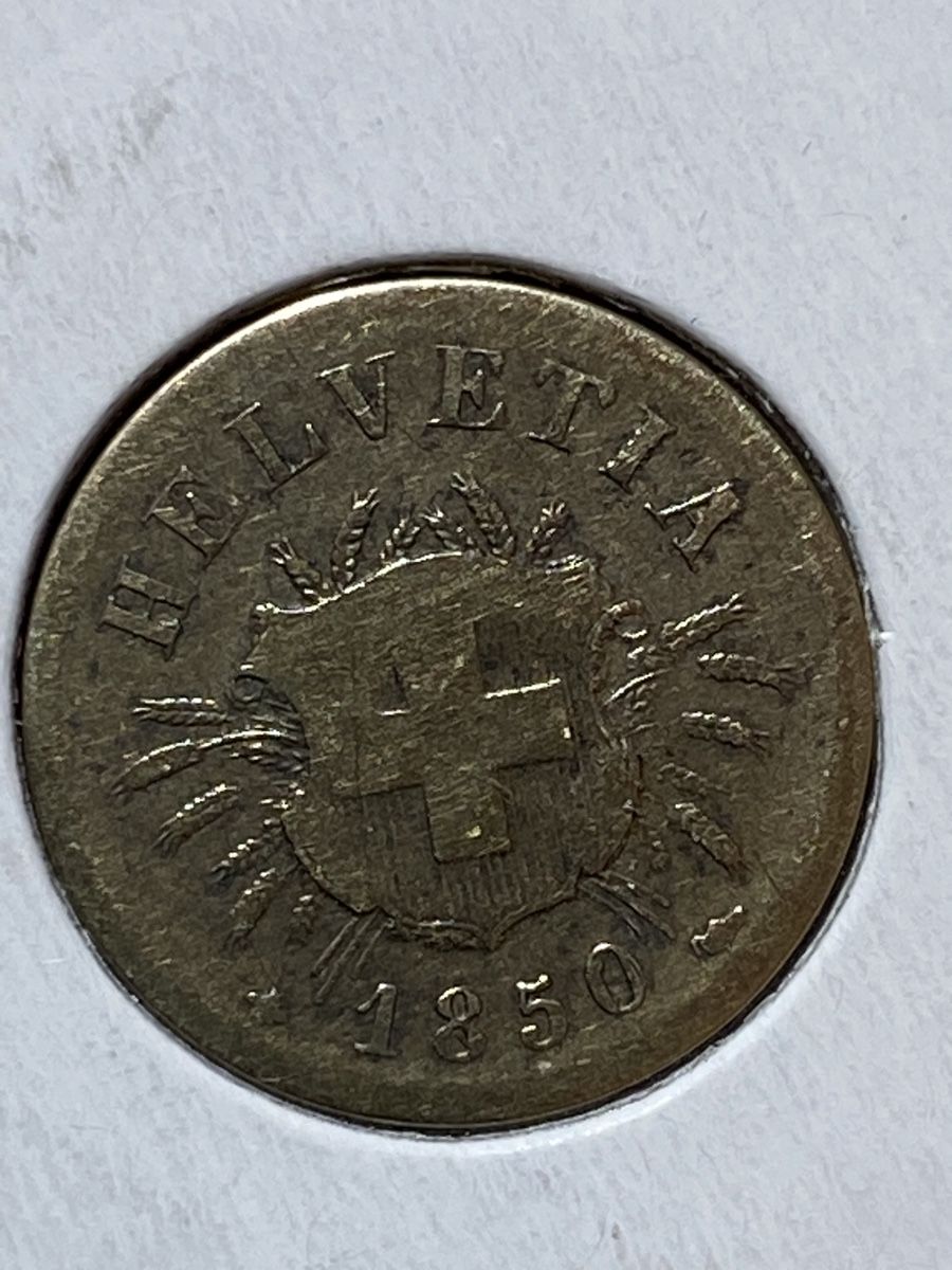 Tutti le monete: Suisse - 5 centimes - 1850 BB - AG  – Usato da Payerne venduto da Mike1682 2