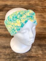 NEU Handgestricktes Stirnband mit Twist vorne