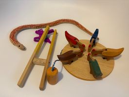 Holzspielzeug Set, Kinderspielzeug, Vintage, Top Zustand!