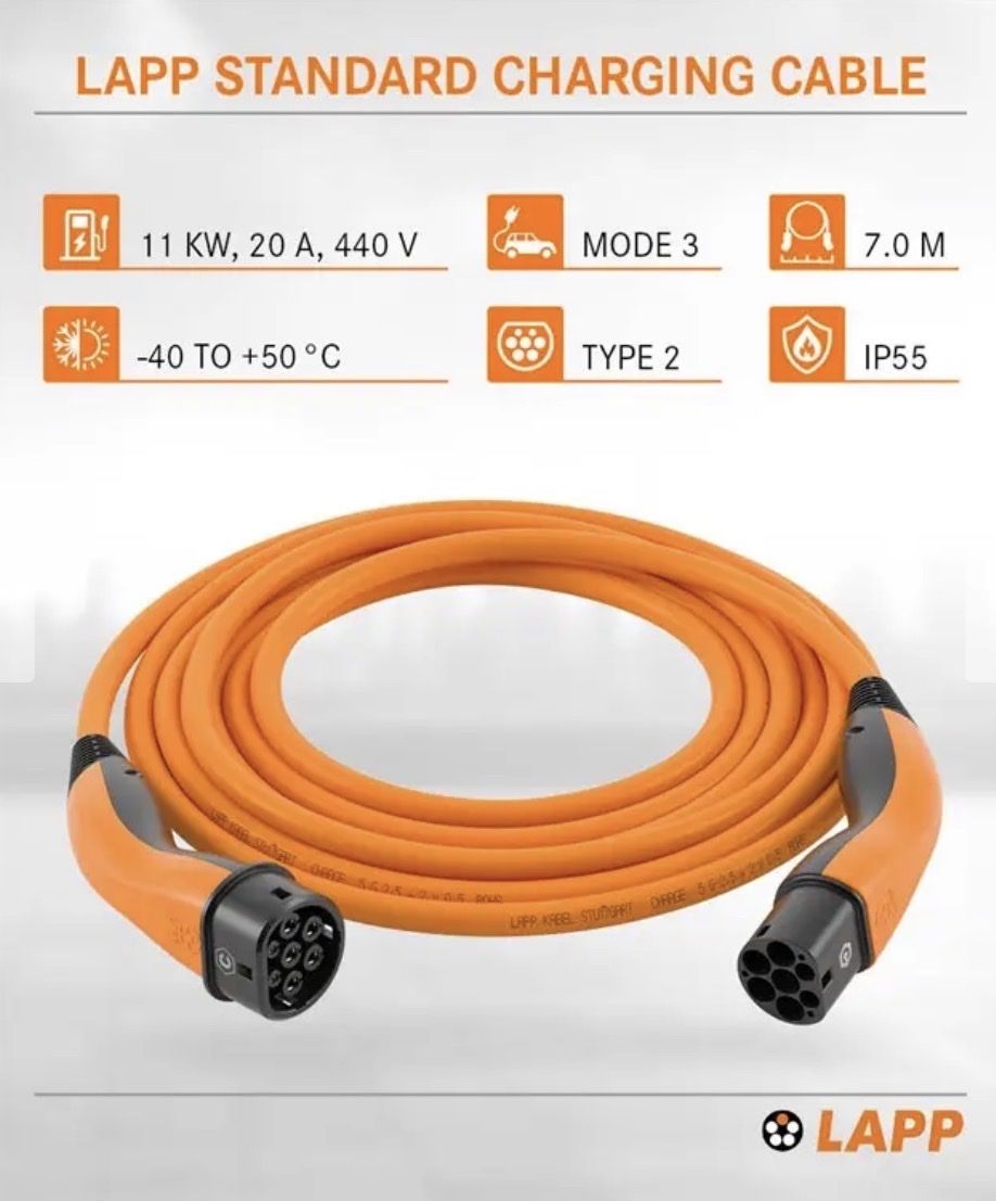 Cavi: Ladekabel 7m Type2 11KW/20A – Usato da Zufikon venduto da galmihornvs 1