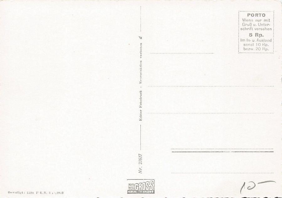 Cartoline postali: Mogelsberg mit Speer, um 1950 – Usato da Frauenfeld venduto da POML 1