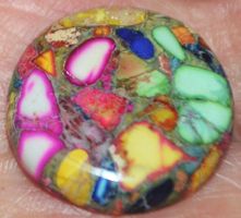 Cabochon L-2941 – Austern Kupfer Türkis – 24x24mm