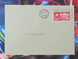 CL33 Enveloppe + Timbre Suisse 1939
