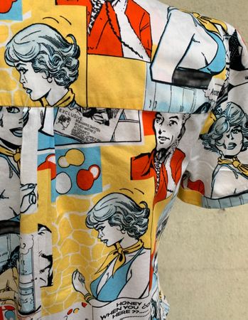 Superbe iconique blouse JASPAL comic rétro pop art t.XS