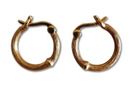Kreolen im Bambus-Motiv, 18K Gold, flexibel kombinierbar