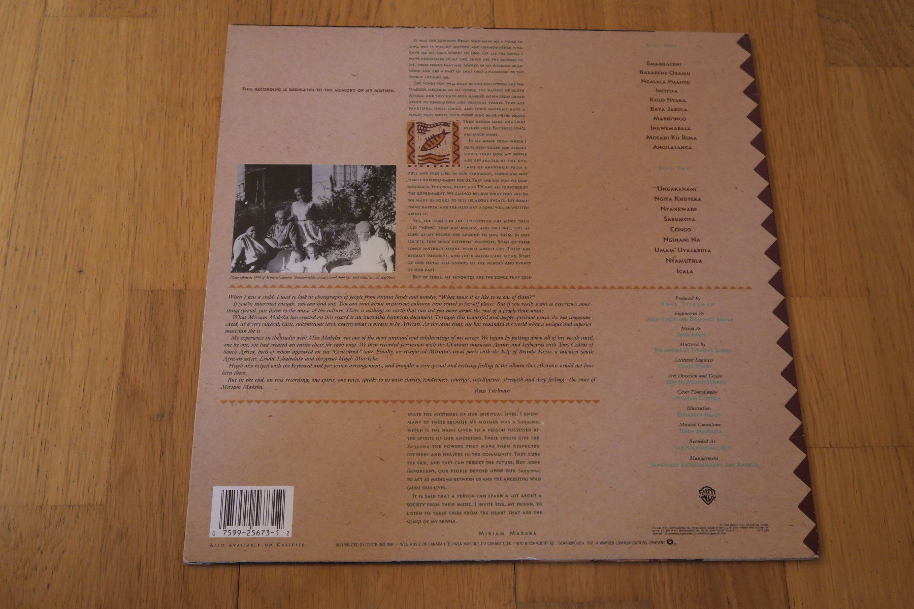 Schallplatten: Miriam Makeba – Sangoma – Gebraucht aus Thun von Karibu70 1
