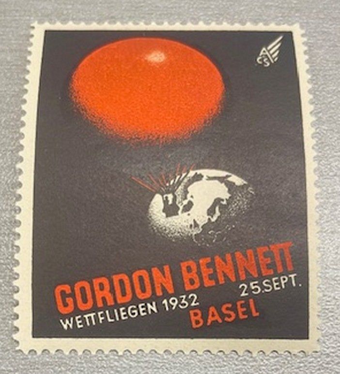 Tutti i francobolli: 1932 Flugpost Vignette Gordon Bennett Wettfliegen Basel – Usato da Sirnach venduto da Melisangi