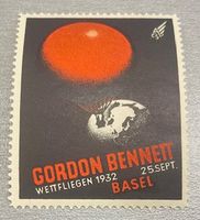 1932 Vignette Gordon Bennett Wettfliegen Basel
