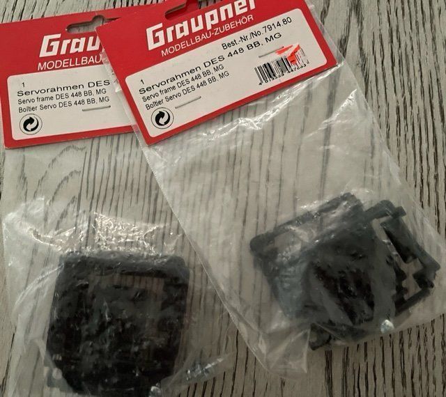 Graupner RC Kits de montage: 2 Servorahmen DES 448 BB, MG – Neuf avec emballage d'origine à Würenlingen par Delfinli1