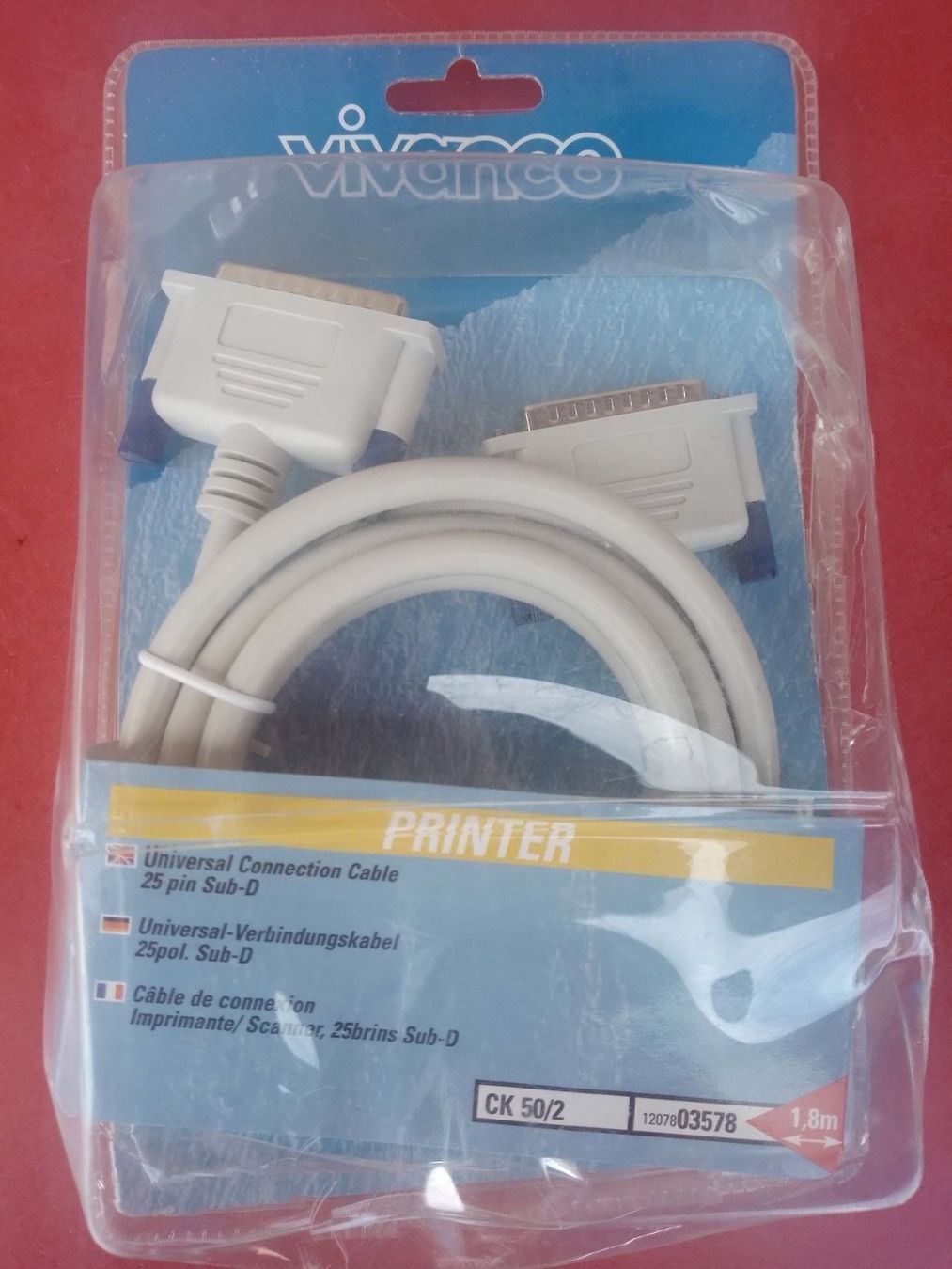 Kabel: Cavo universale x printer, scanner,modem – Neu und originalverpackt aus Porza von ulletta1