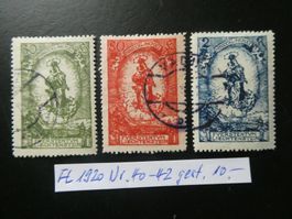 FL 1920 Nr. 40-42 gestempelt