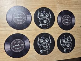 Motörhead Schallplatten Untersetzer 6-teilig oder Bierdeckel